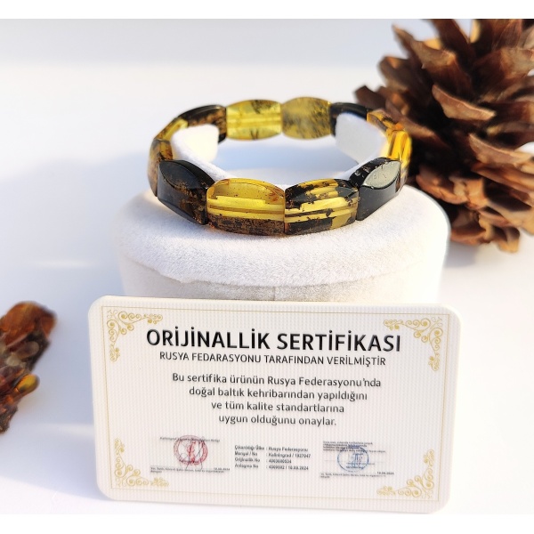 Doğal Baltık Kehribar Bileklik no:25